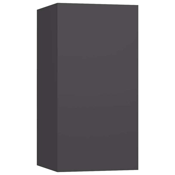 4-tlg. TV-Schrank-Set Grau Holzwerkstoff