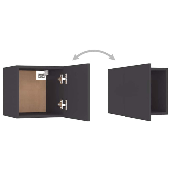5-tlg. TV-Schrank-Set Grau Holzwerkstoff