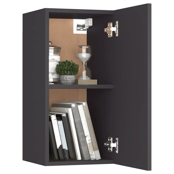3-tlg. TV-Schrank-Set Grau Holzwerkstoff