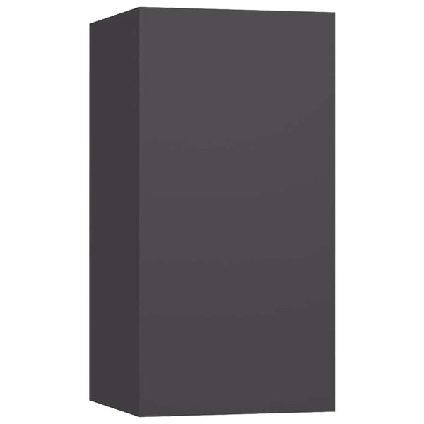 3-tlg. TV-Schrank-Set Grau Holzwerkstoff