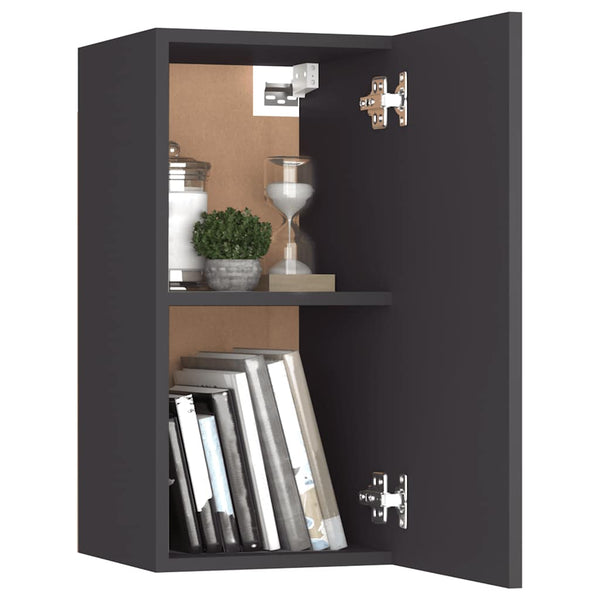 vidaXL Meuble TV, 7 pcs, aggloméré, gris