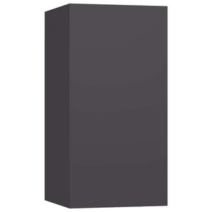 4-tlg. TV-Schrank-Set Grau Holzwerkstoff