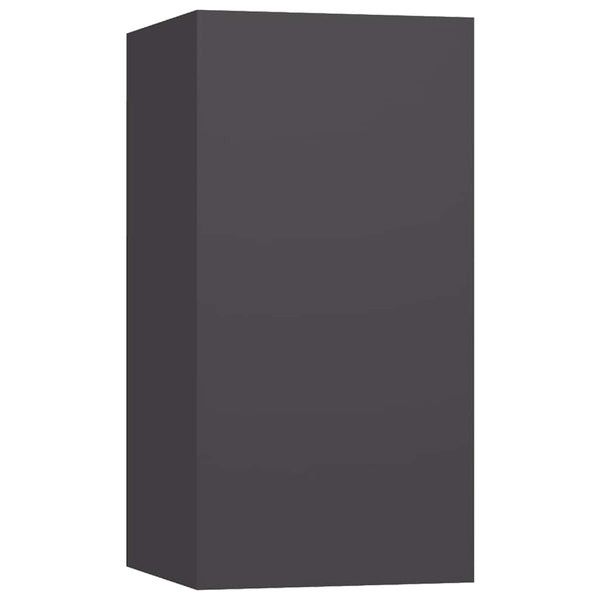 4-tlg. TV-Schrank-Set Grau Holzwerkstoff