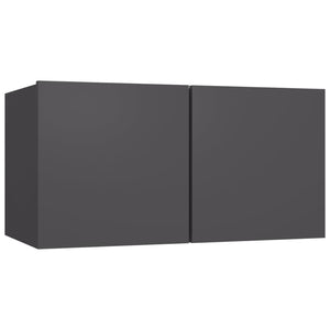 5-tlg. TV-Schrank-Set Grau Holzwerkstoff