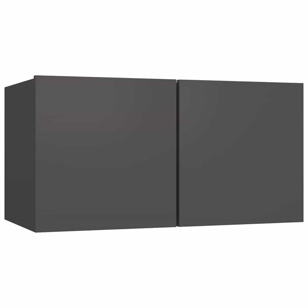 6-tlg. TV-Schrank-Set Grau Holzwerkstoff