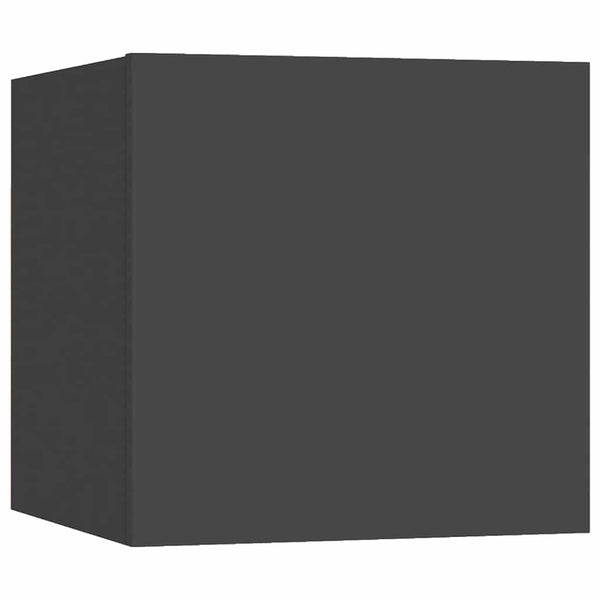 4-tlg. TV-Schrank-Set Grau Holzwerkstoff