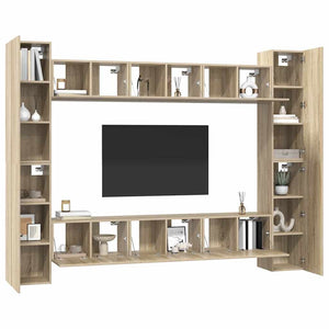 10-tlg. TV-Schrank-Set Sonoma-Eiche Holzwerkstoff