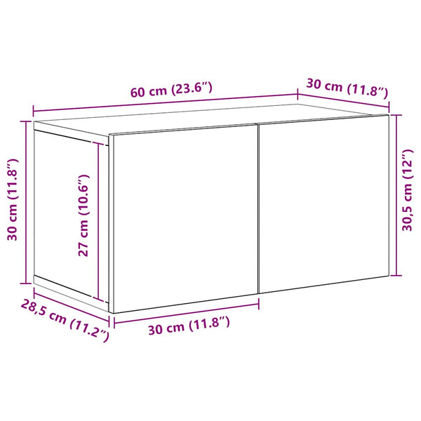 10-tlg. TV-Schrank-Set Sonoma-Eiche Holzwerkstoff