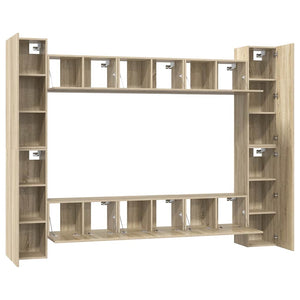10-tlg. TV-Schrank-Set Sonoma-Eiche Holzwerkstoff