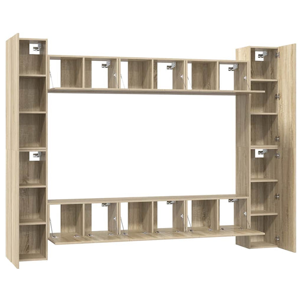 10-tlg. TV-Schrank-Set Sonoma-Eiche Holzwerkstoff