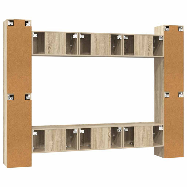 10-tlg. TV-Schrank-Set Sonoma-Eiche Holzwerkstoff