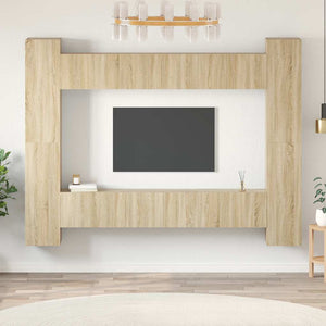10-tlg. TV-Schrank-Set Sonoma-Eiche Holzwerkstoff