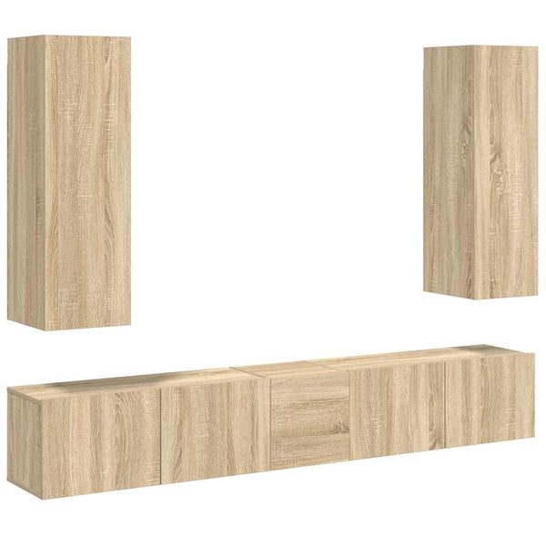 5-tlg. TV-Schrank-Set Sonoma-Eiche Holzwerkstoff