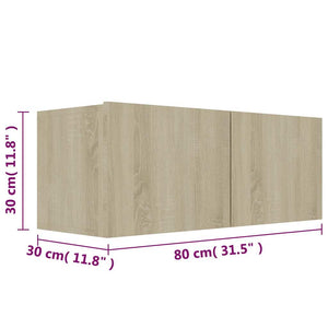 3-tlg. TV-Schrank-Set Sonoma-Eiche Holzwerkstoff
