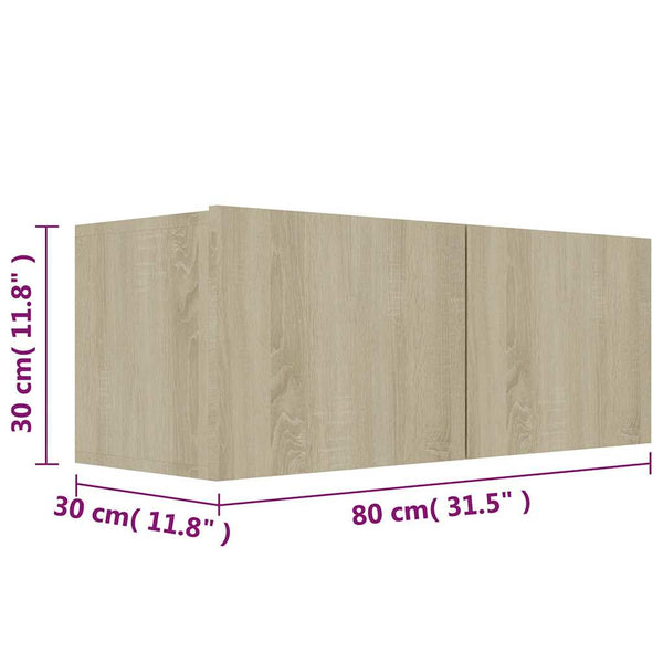 3-tlg. TV-Schrank-Set Sonoma-Eiche Holzwerkstoff