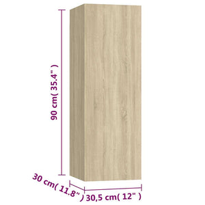 3-tlg. TV-Schrank-Set Sonoma-Eiche Holzwerkstoff