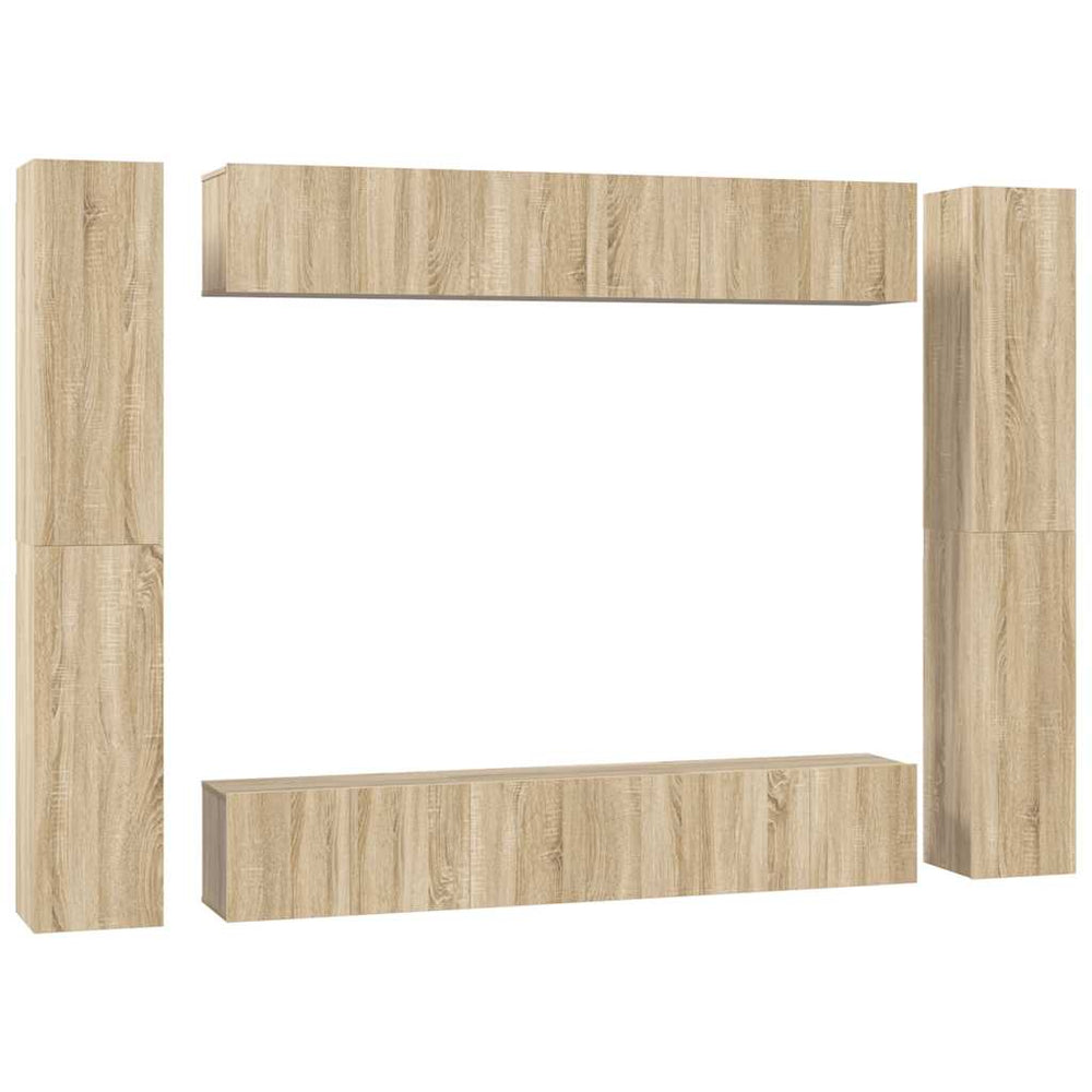 10-tlg. TV-Schrank-Set Sonoma-Eiche Holzwerkstoff