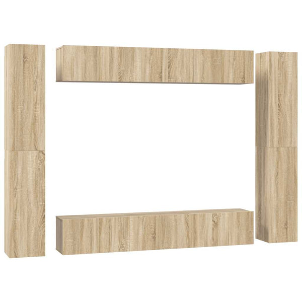 10-tlg. TV-Schrank-Set Sonoma-Eiche Holzwerkstoff