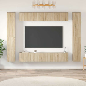 10-tlg. TV-Schrank-Set Sonoma-Eiche Holzwerkstoff