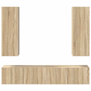 4-tlg. TV-Schrank-Set Sonoma-Eiche Holzwerkstoff
