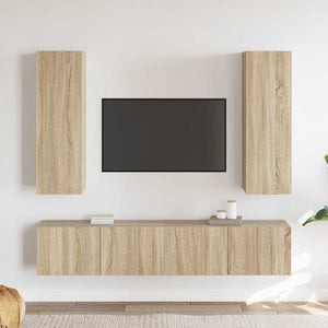 4-tlg. TV-Schrank-Set Sonoma-Eiche Holzwerkstoff