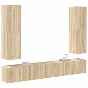 4-tlg. TV-Schrank-Set Sonoma-Eiche Holzwerkstoff
