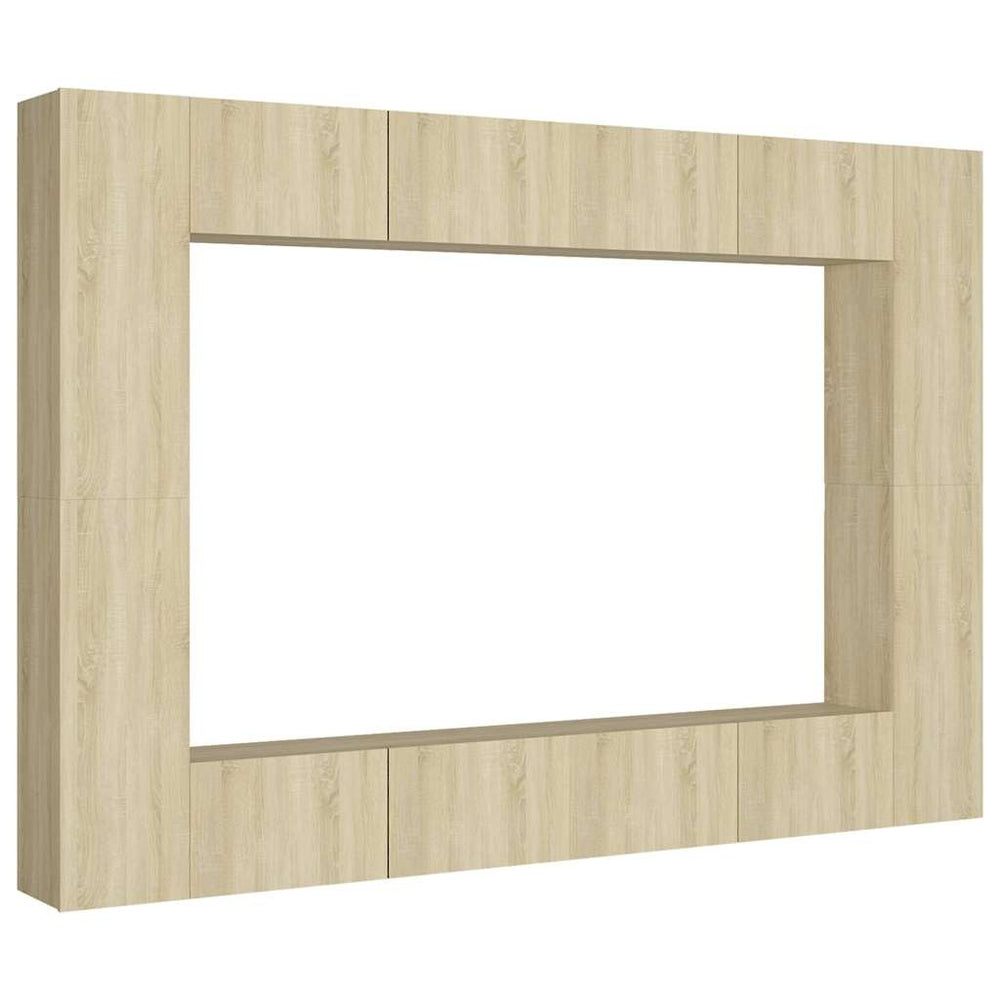 vidaXL Ensemble de 8 meubles TV Chêne Sonoma Bois d'ingénierie