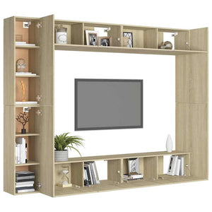 8-tlg. TV-Schrank-Set Sonoma-Eiche Holzwerkstoff