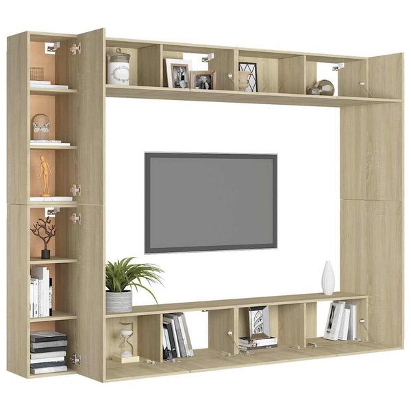 8-tlg. TV-Schrank-Set Sonoma-Eiche Holzwerkstoff