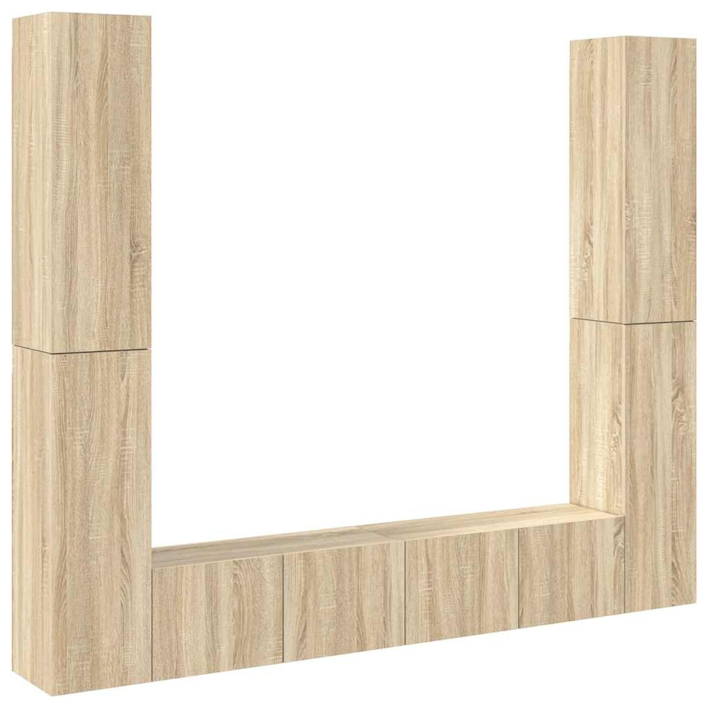 vidaXL Meuble TV 6 pcs Chêne Sonoma Aggloméré