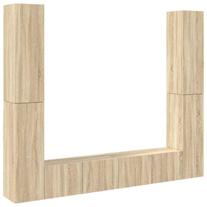 6-tlg. TV-Schrank-Set Sonoma-Eiche Holzwerkstoff