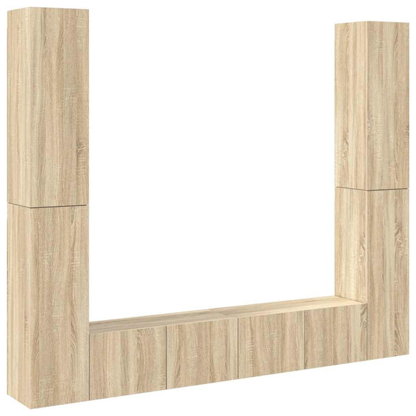 6-tlg. TV-Schrank-Set Sonoma-Eiche Holzwerkstoff