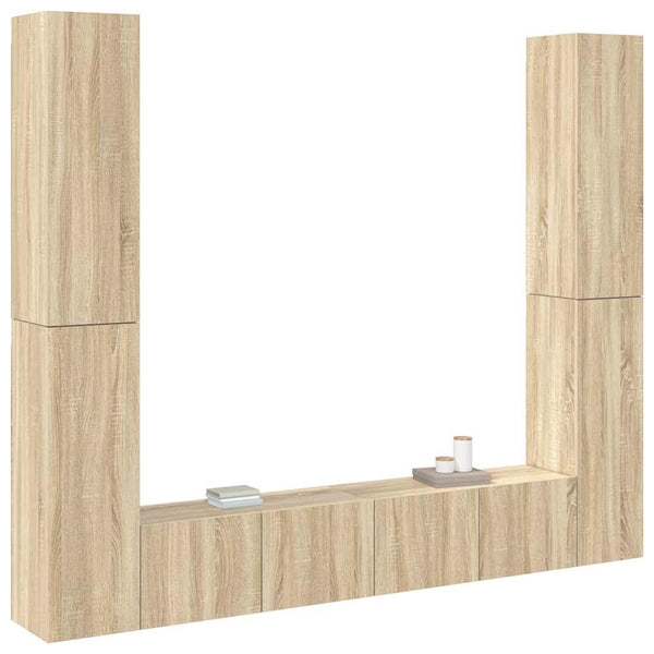 6-tlg. TV-Schrank-Set Sonoma-Eiche Holzwerkstoff