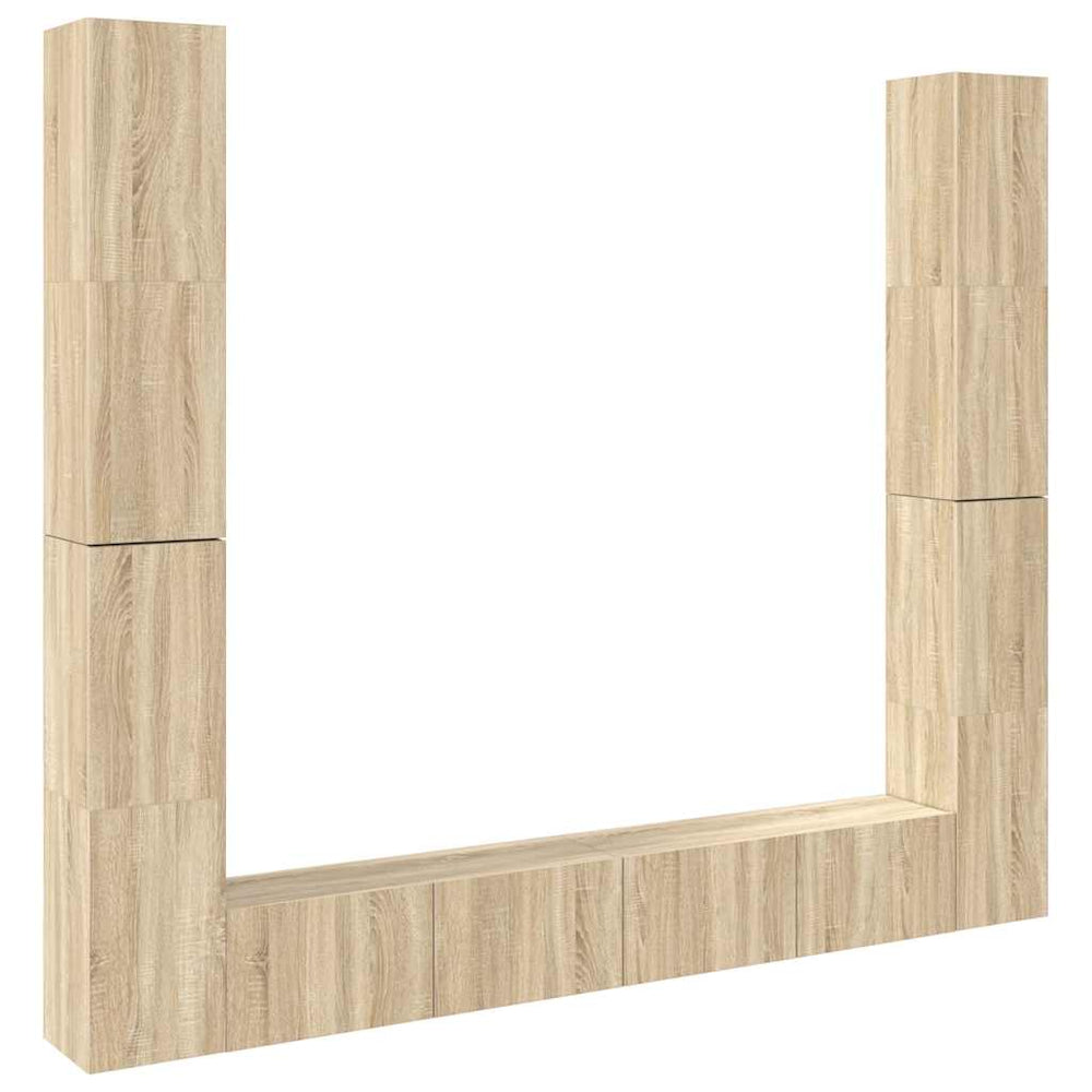 vidaXL Meuble TV 6 pcs Chêne Sonoma Aggloméré