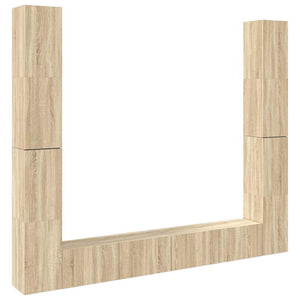 6-tlg. TV-Schrank-Set Sonoma-Eiche Holzwerkstoff