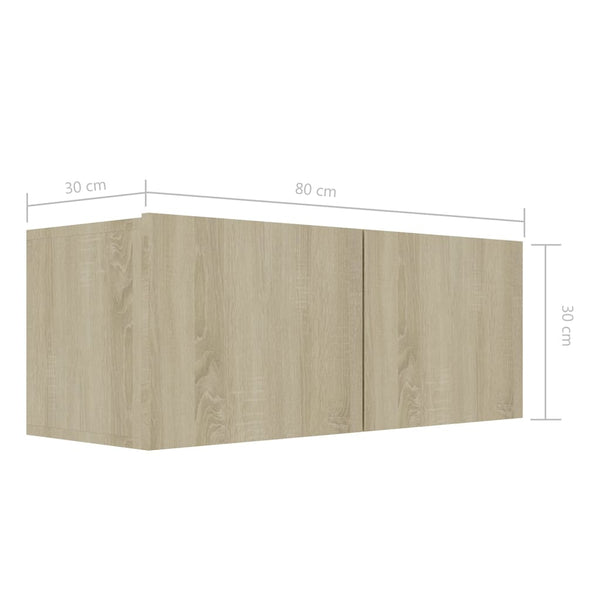 7-tlg. TV-Schrank-Set Sonoma-Eiche Holzwerkstoff