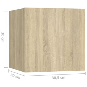 vidaXL Ensemble de meubles TV 7 pcs Bois d'ingénierie chêne sonoma