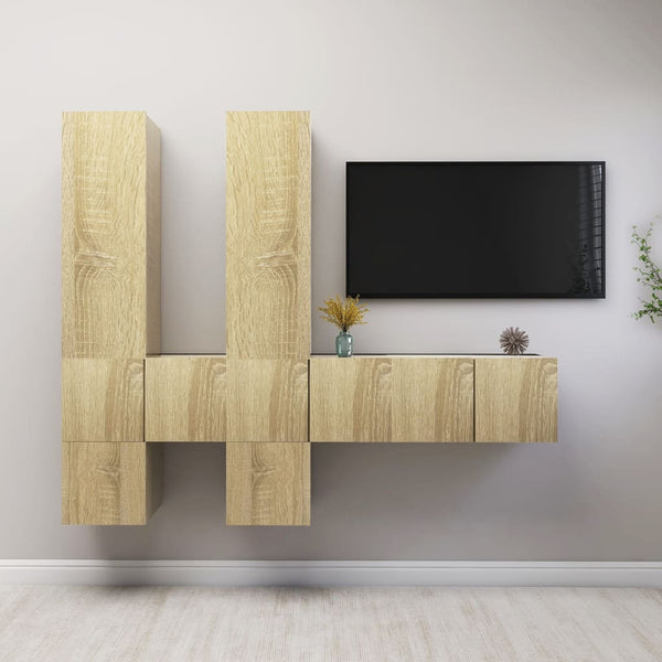 vidaXL Ensemble de meubles TV 7 pcs Bois d'ingénierie chêne sonoma