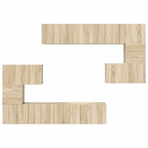 8-tlg. TV-Schrank-Set Sonoma-Eiche Holzwerkstoff