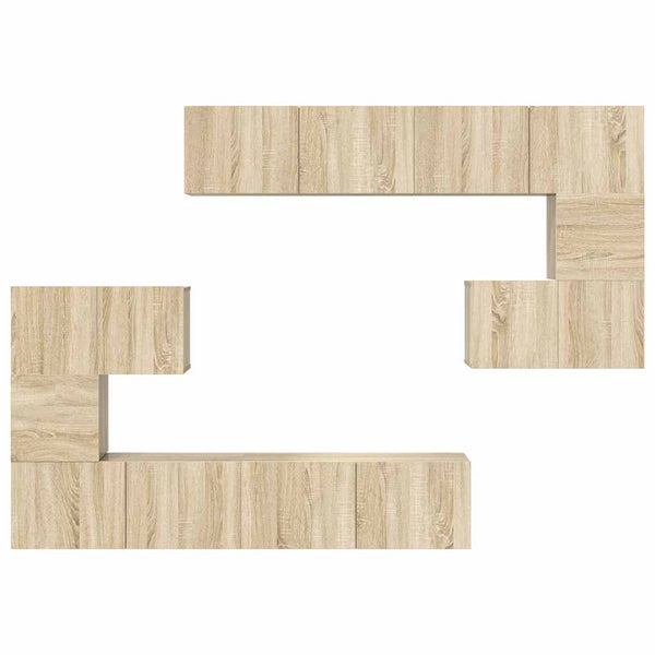 8-tlg. TV-Schrank-Set Sonoma-Eiche Holzwerkstoff