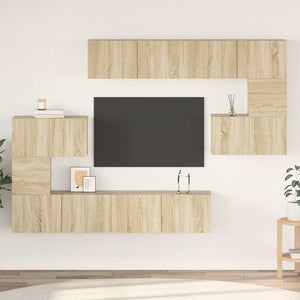 8-tlg. TV-Schrank-Set Sonoma-Eiche Holzwerkstoff