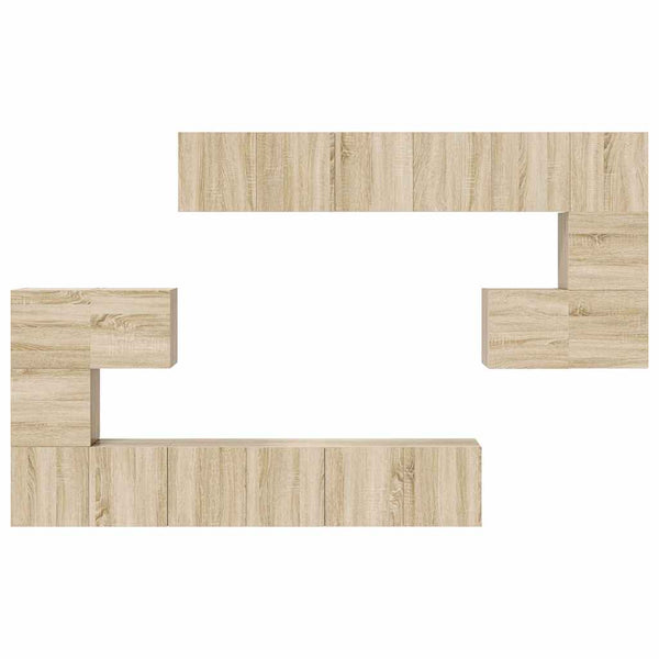 10-tlg. TV-Schrank-Set Sonoma-Eiche Holzwerkstoff