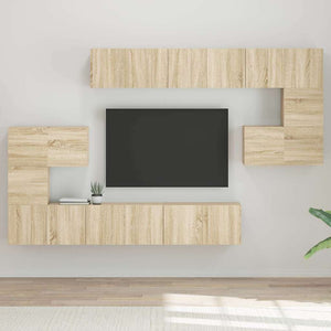 10-tlg. TV-Schrank-Set Sonoma-Eiche Holzwerkstoff