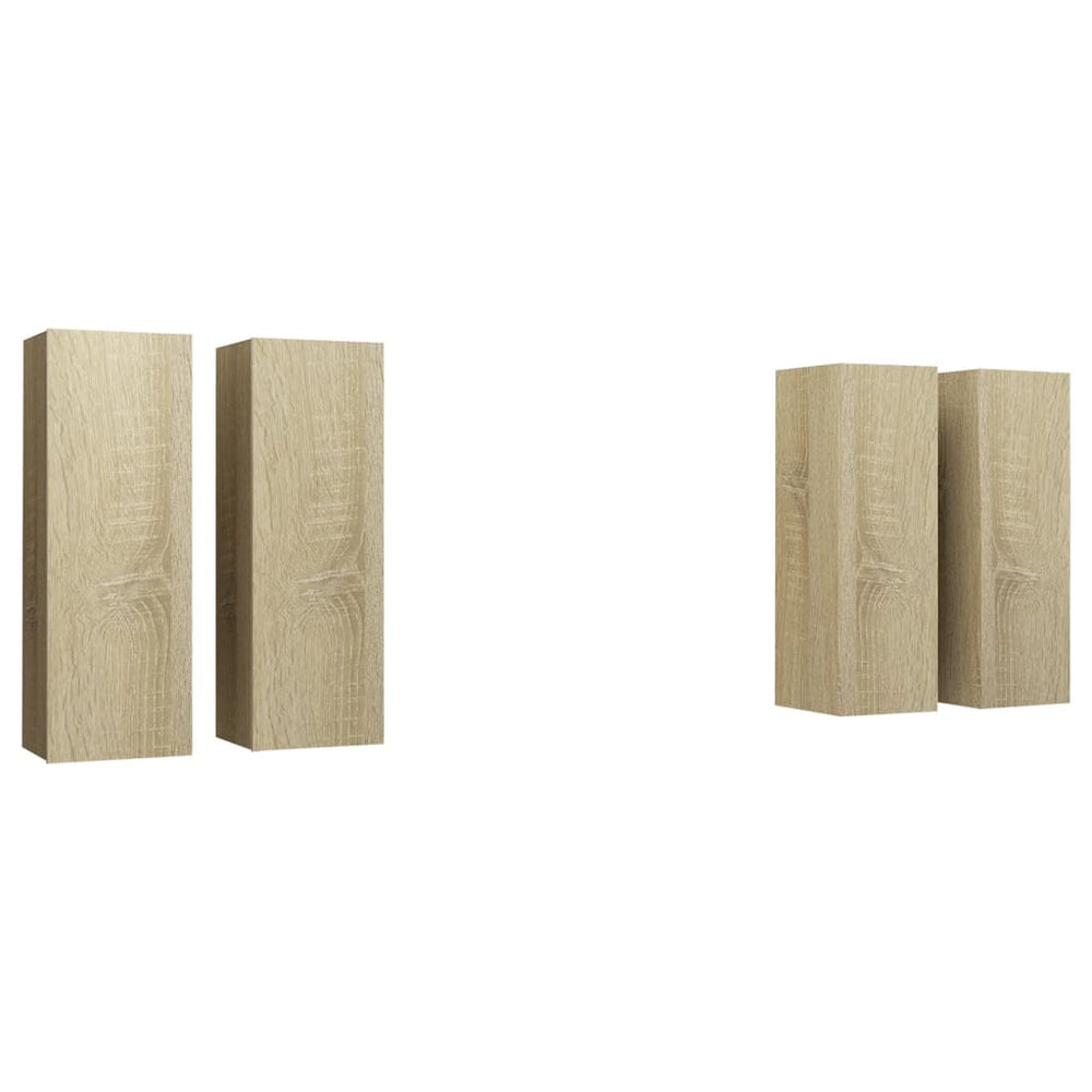 vidaXL Meubles TV 4 pcs Chêne Sonoma 30,5x30x90 cm Bois d'ingénierie