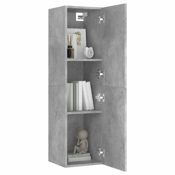 4-tlg. TV-Schrank-Set Betongrau Holzwerkstoff