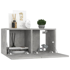 vidaXL Ensemble de 10 meubles TV gris béton en bois d'ingénierie