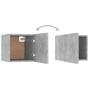 vidaXL Meuble TV 8 pcs Gris béton Aggloméré