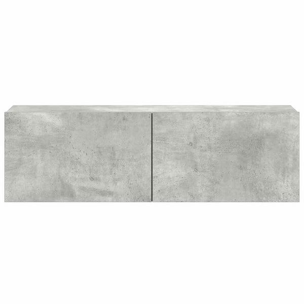 3-tlg. TV-Schrank-Set Betongrau Holzwerkstoff