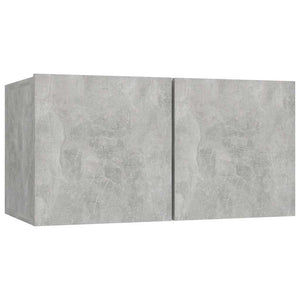 7-tlg. TV-Schrank-Set Betongrau Holzwerkstoff
