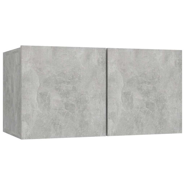 7-tlg. TV-Schrank-Set Betongrau Holzwerkstoff